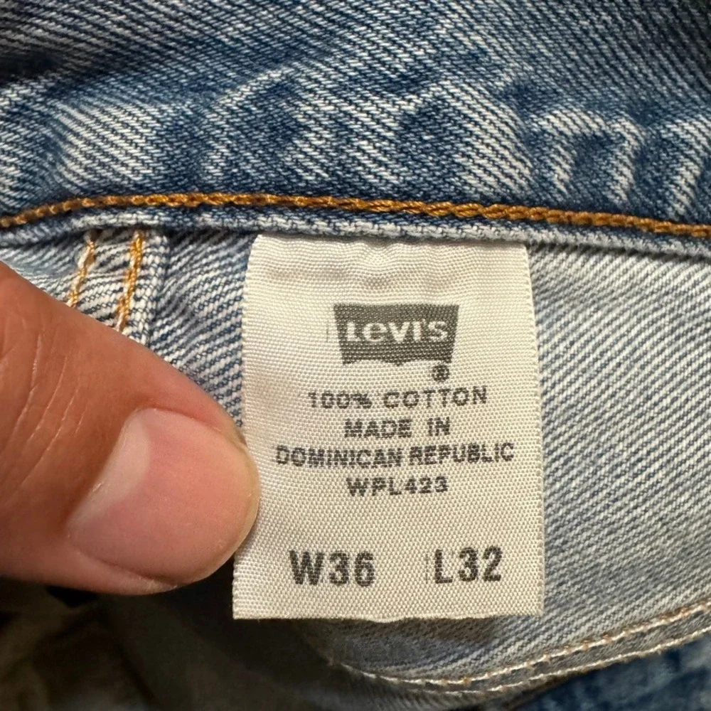 Vintage Levis 501xx Jeans Mens‎ 36x32 blue Denim Button Fly Red tab Straight 00s